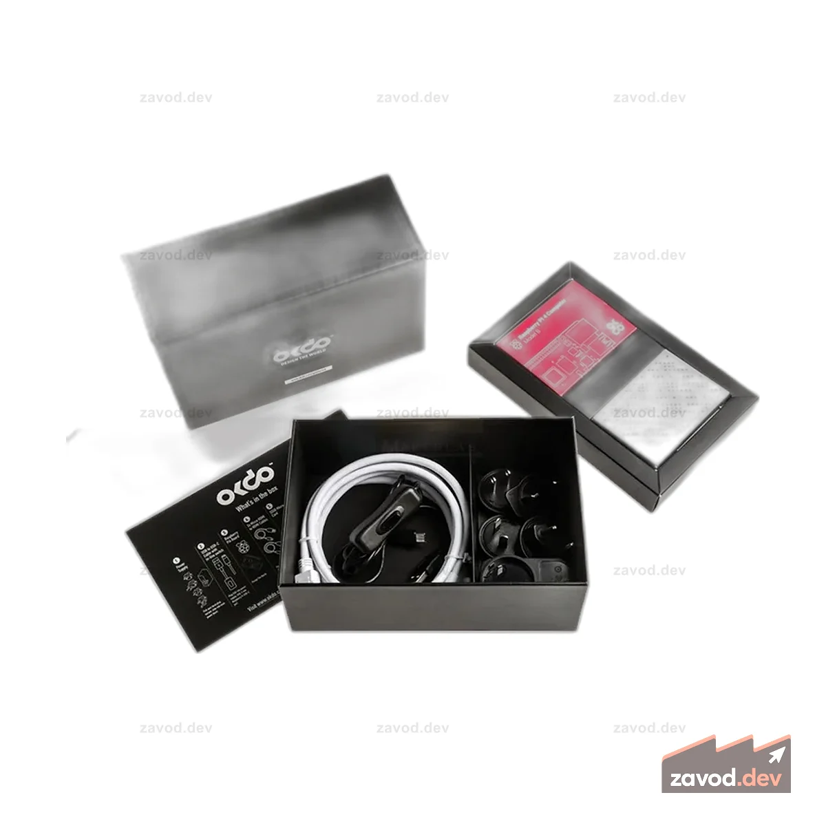 Raspberry Pi 4 Model B 8 ГБ ОЗУ Стартовый комплект OKdo Kit__ Пассивный официальный блок питания — 32 ГБ