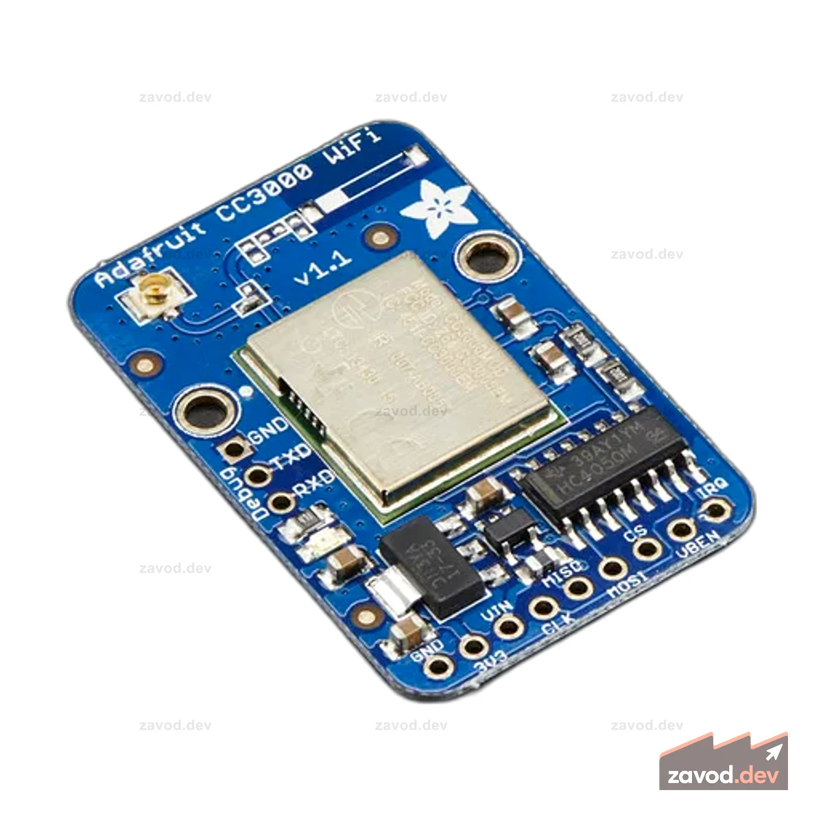 Коммутатор Wi-Fi Adafruit CC3000 с разъемом uFL для внешней антенны