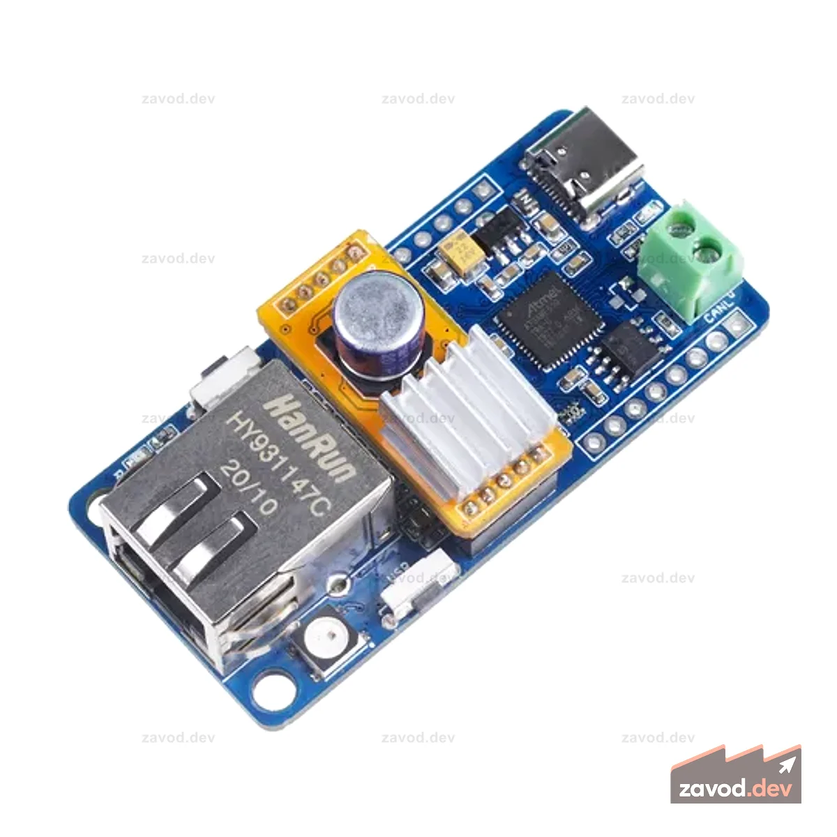 Squama CAN FD к плате Ethernet с PoE