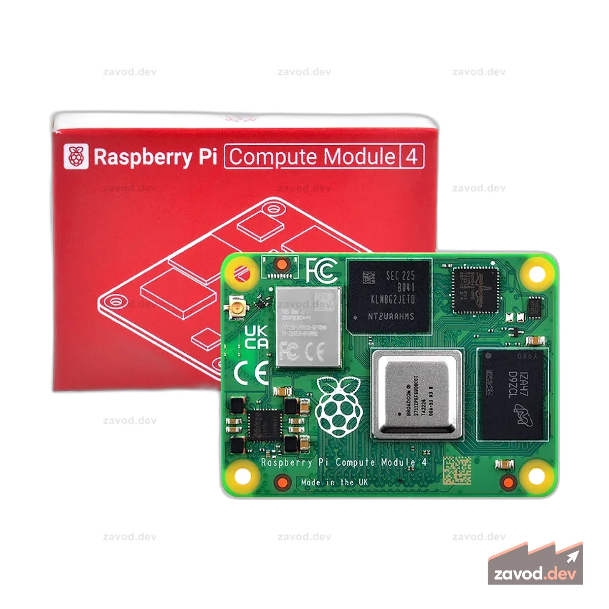 Вычислительный модуль Raspberry Pi 4–8 ГБ ОЗУ 32 ГБ eMMC, 2,4/5,0 ГГц с Wi-Fi и Bluetooth (CM4108032)