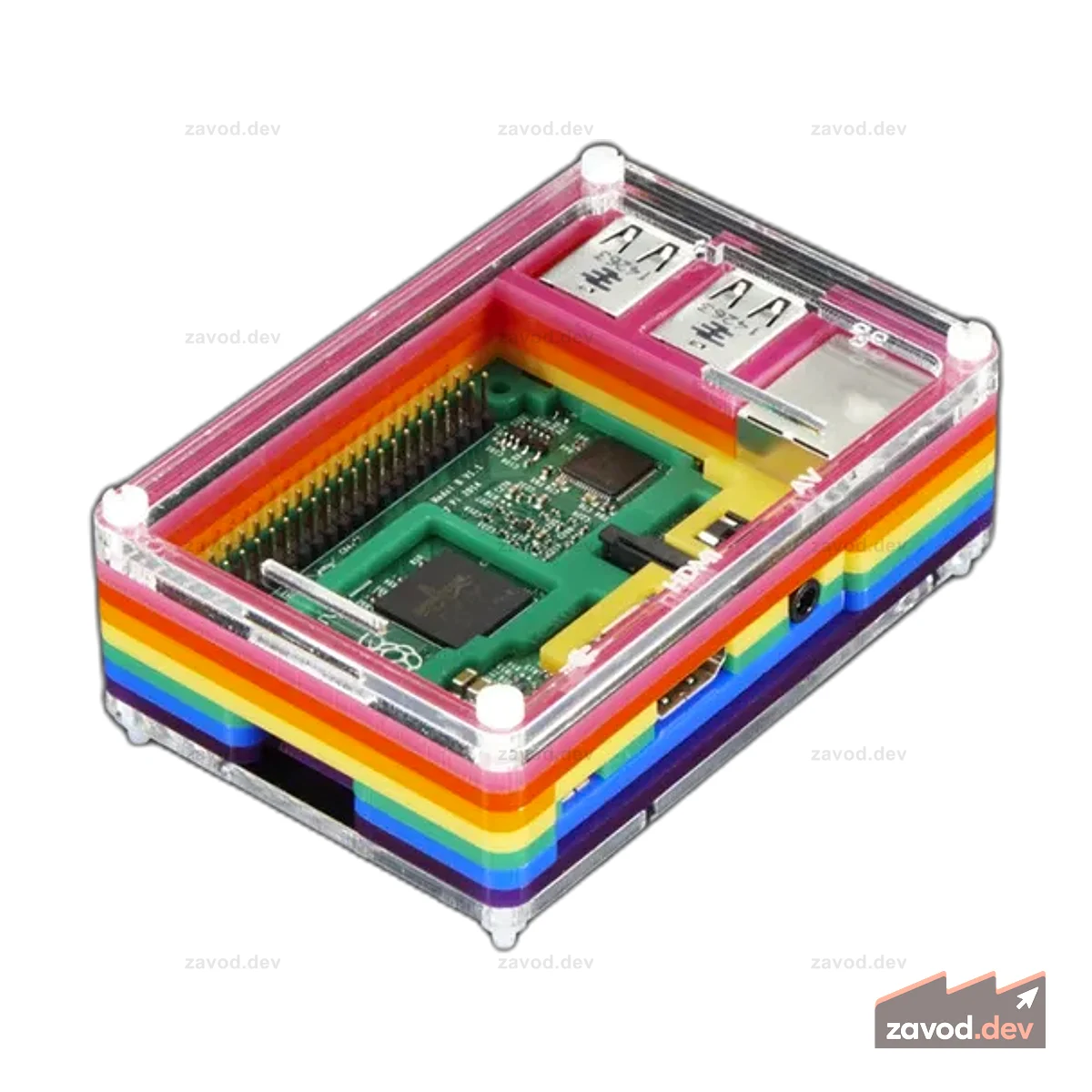 Rainbow Pibow — корпус для Raspberry Pi 2/Model B+/Pi 3