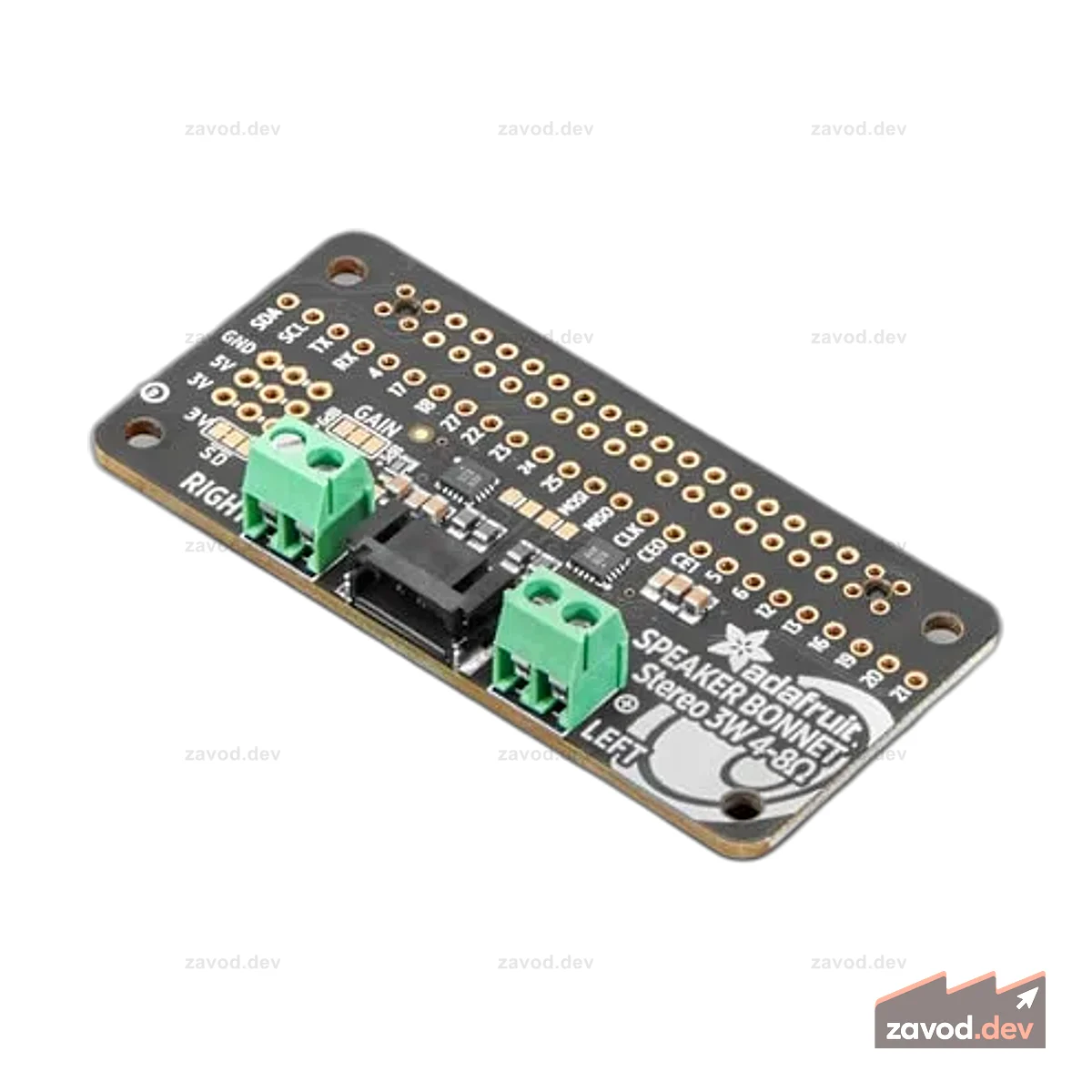 Крышка стереодинамика Adafruit I2S 3 Вт для Raspberry Pi