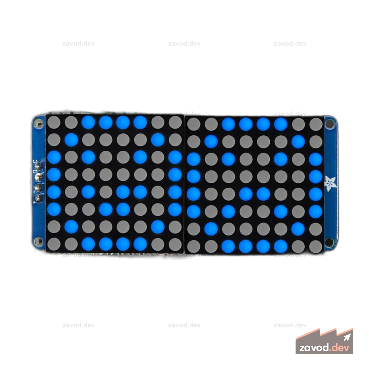 16x8 1.2 Светодиодная матрица + рюкзак - Ультраяркие круглые синие светодиоды