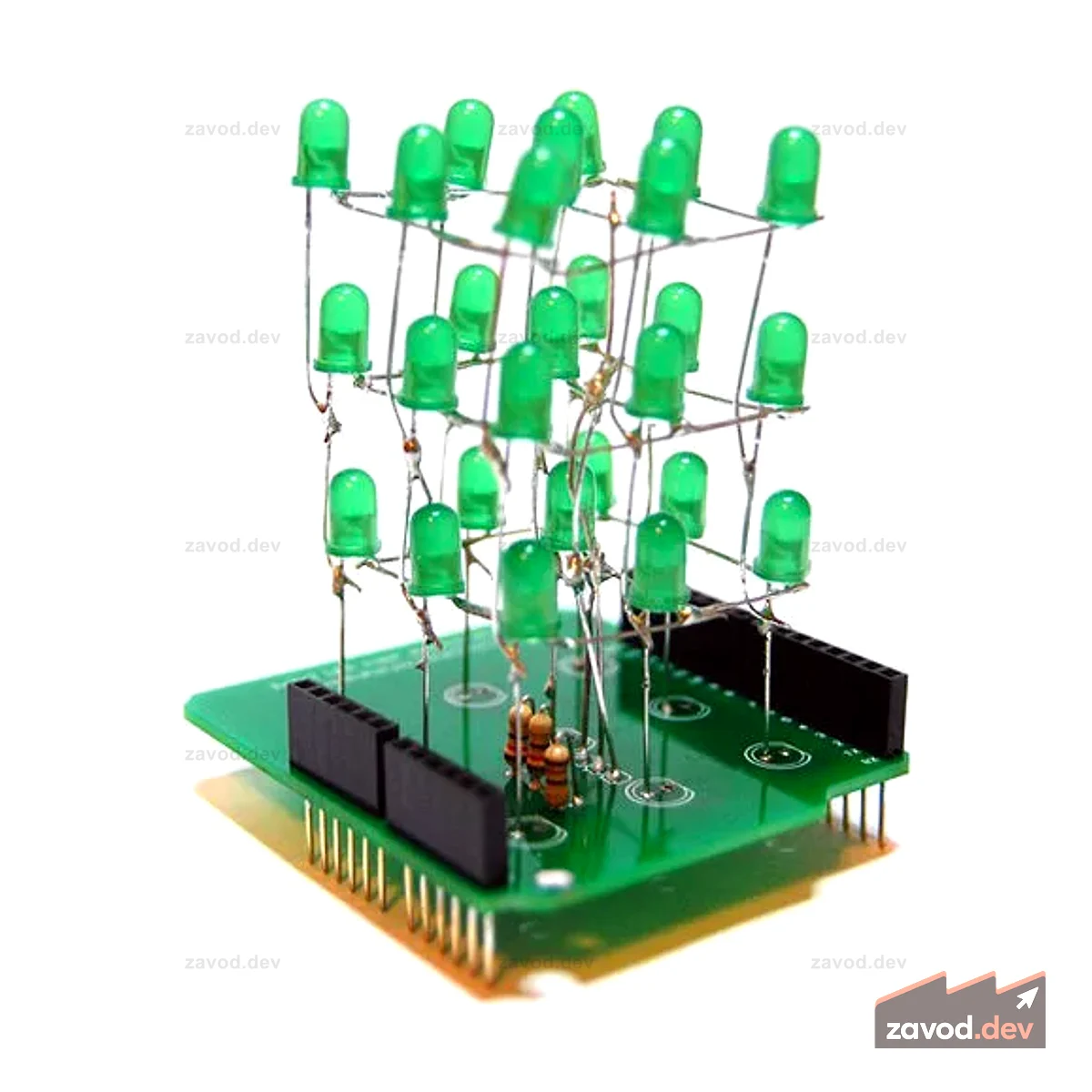 3x3x3 Светодиодный куб Arduino Shield