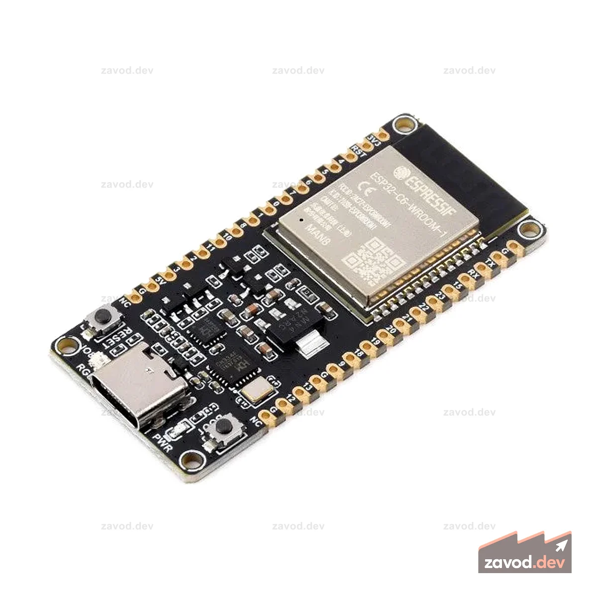 Микроконтроллер ESP32-C6, макетная плата WiFi 6, одноядерный процессор 160 МГц, модуль ESP32-C6-WROOM-1-N8