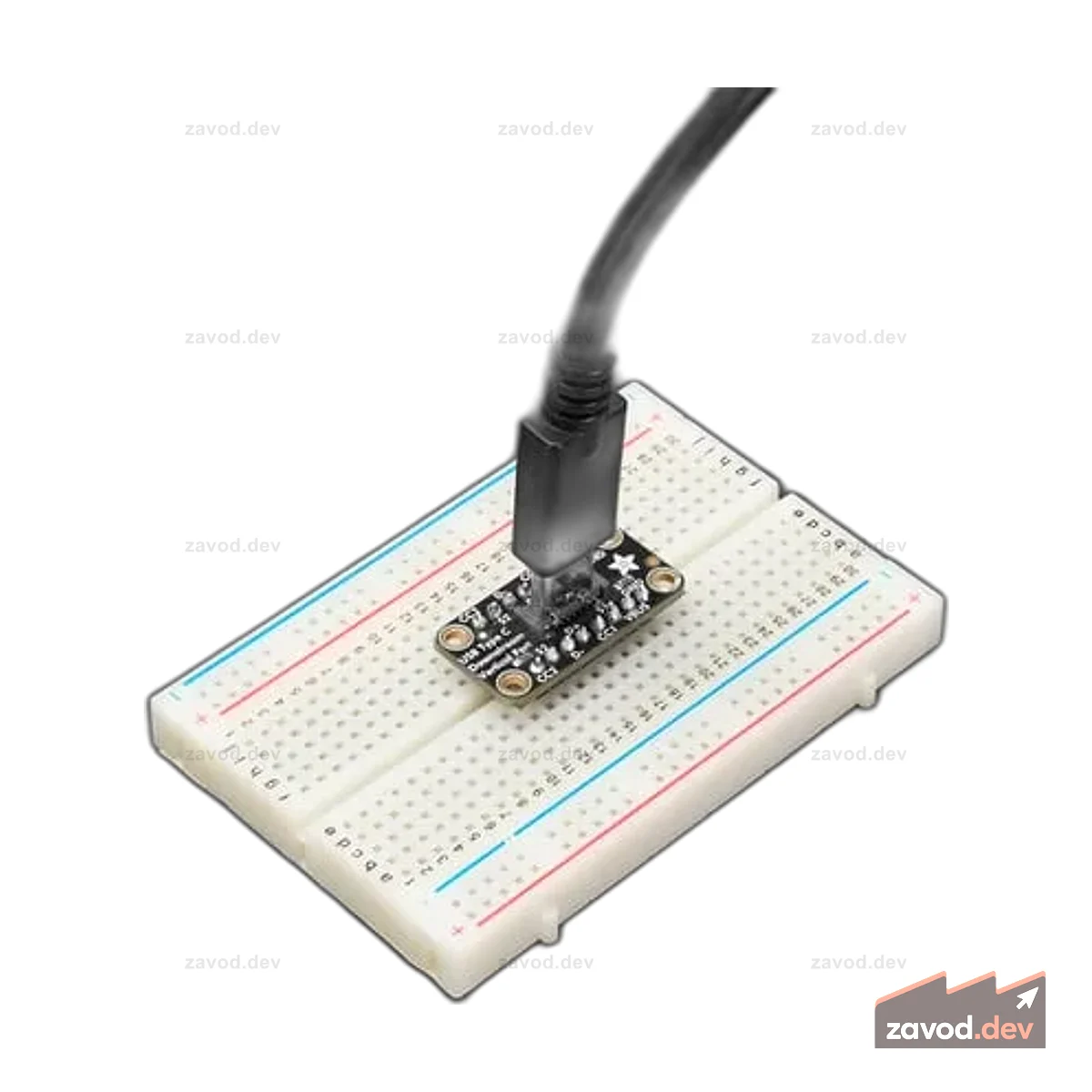 Вертикальная разводка Adafruit USB Type C — нисходящее подключение
