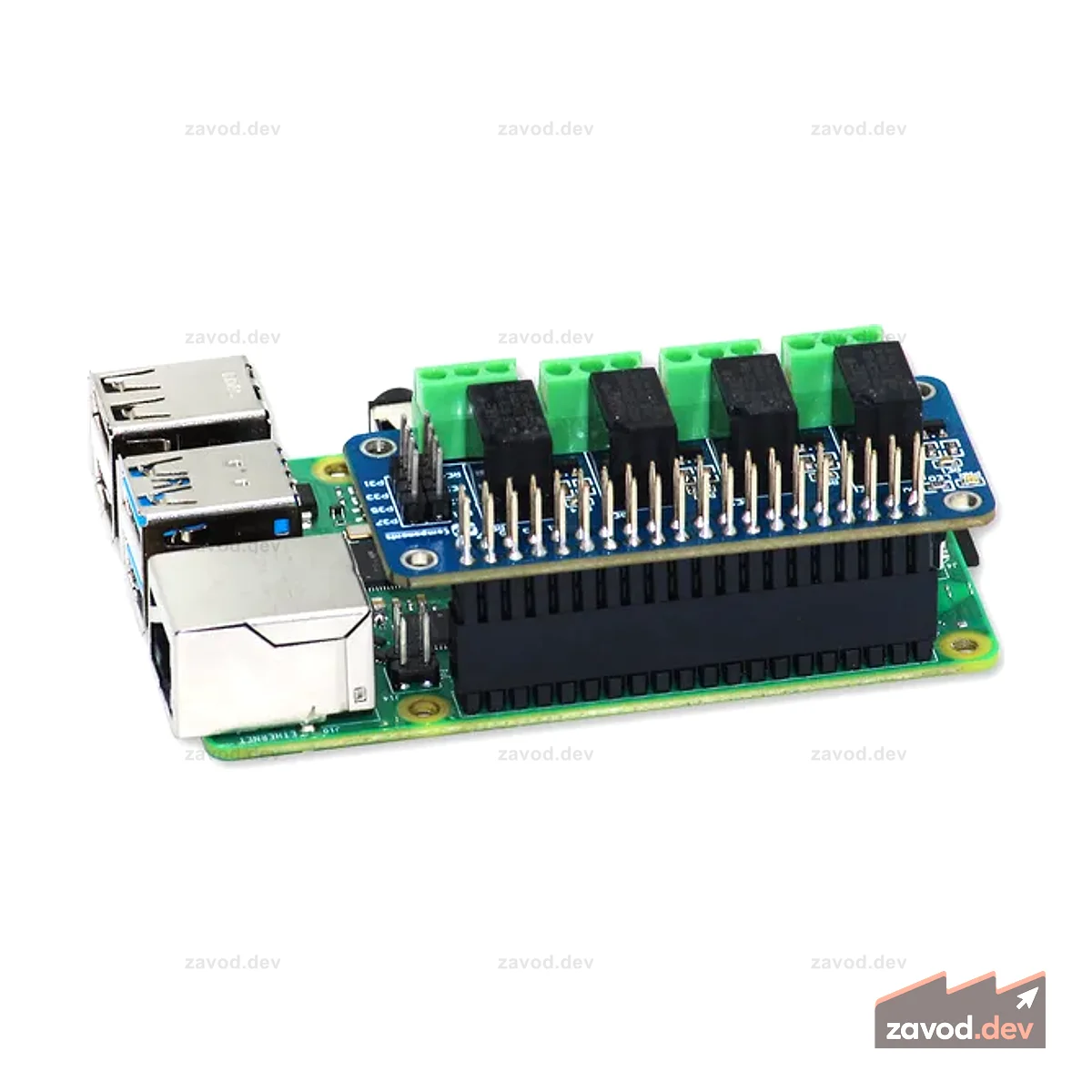 Реле 4 Ноль - 4-канальная релейная плата 3 В для Raspberry Pi