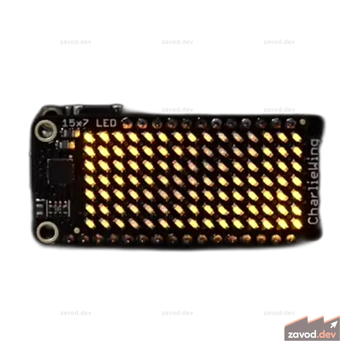 Adafruit 15x7 CharliePlex Светодиодный матричный дисплей FeatherWing Желтый