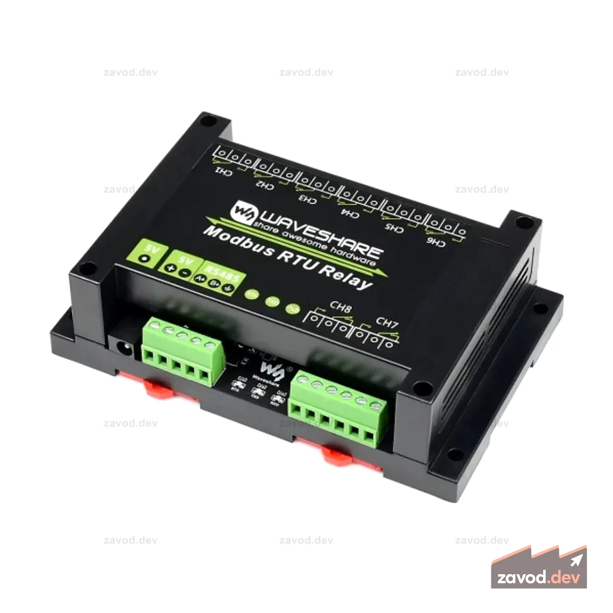 Промышленный 8-канальный релейный модуль Modbus RTU, шина RS485, многофункциональная защита