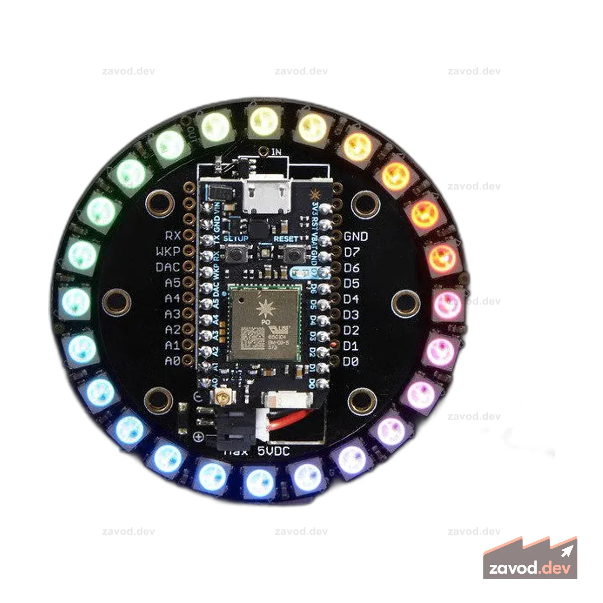 Набор колец Adafruit Particle NeoPixel — 24 NeoPixel