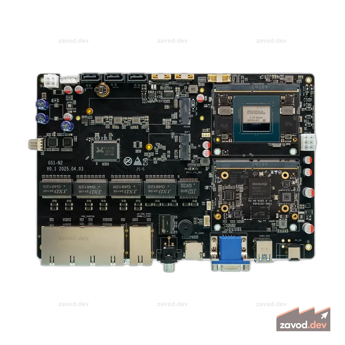 AIO-GS1N2 Jetson Orin RK3576 Материнская плата с двумя модулями шлюза