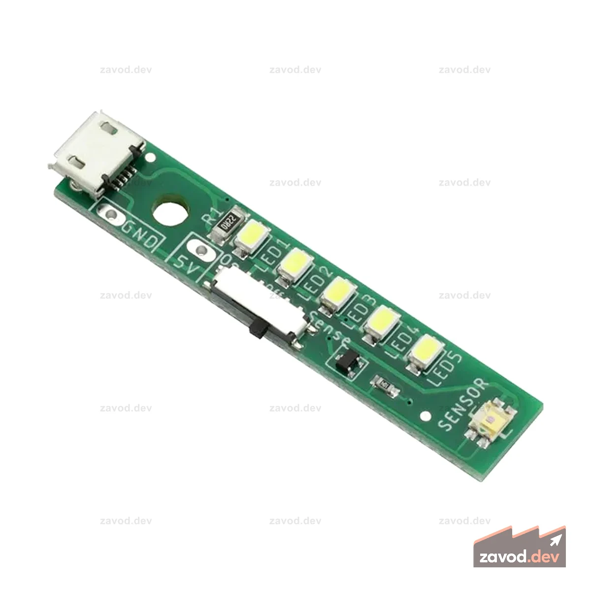 Светодиодная лента Kitronik USB с датчиком освещенности