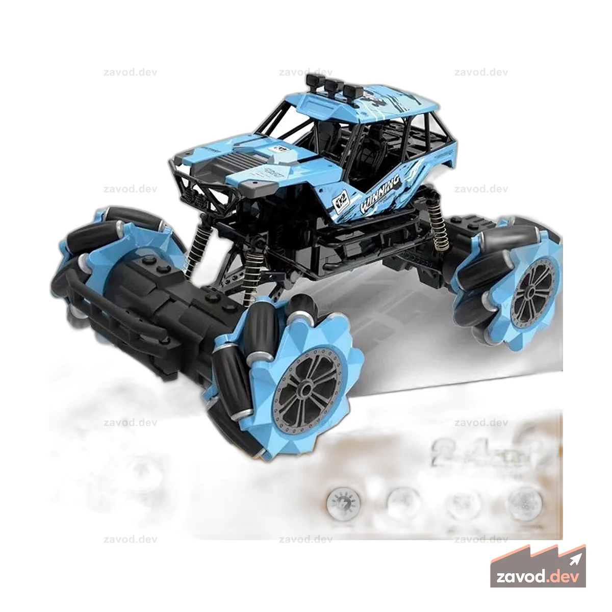 Игрушечная машина Mecanum Wheel с дистанционным управлением 1:18 (синий)
