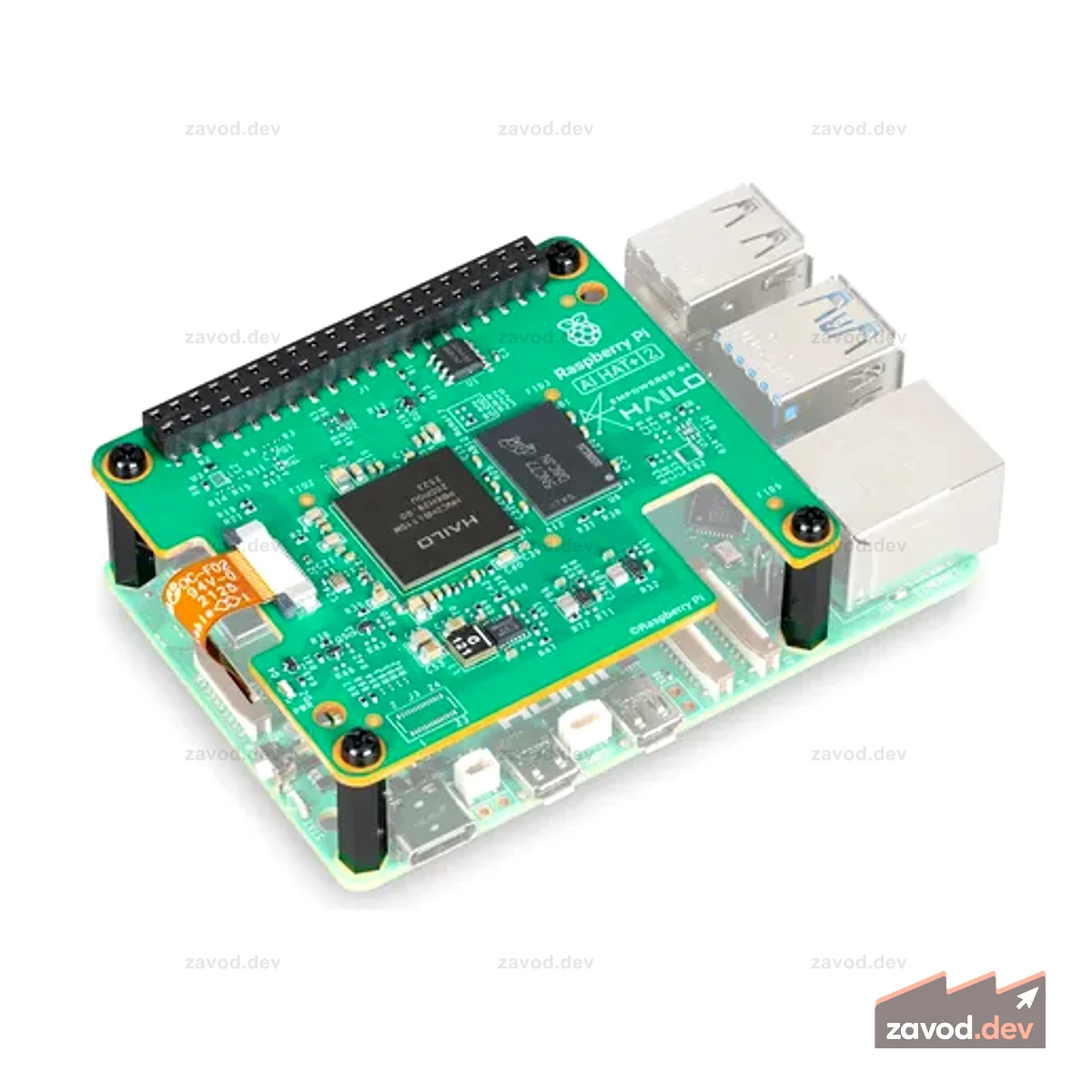 Raspberry Pi Al HAT+ 2 | Ускоритель искусственного интеллекта Hailo-10H 40 TOPS