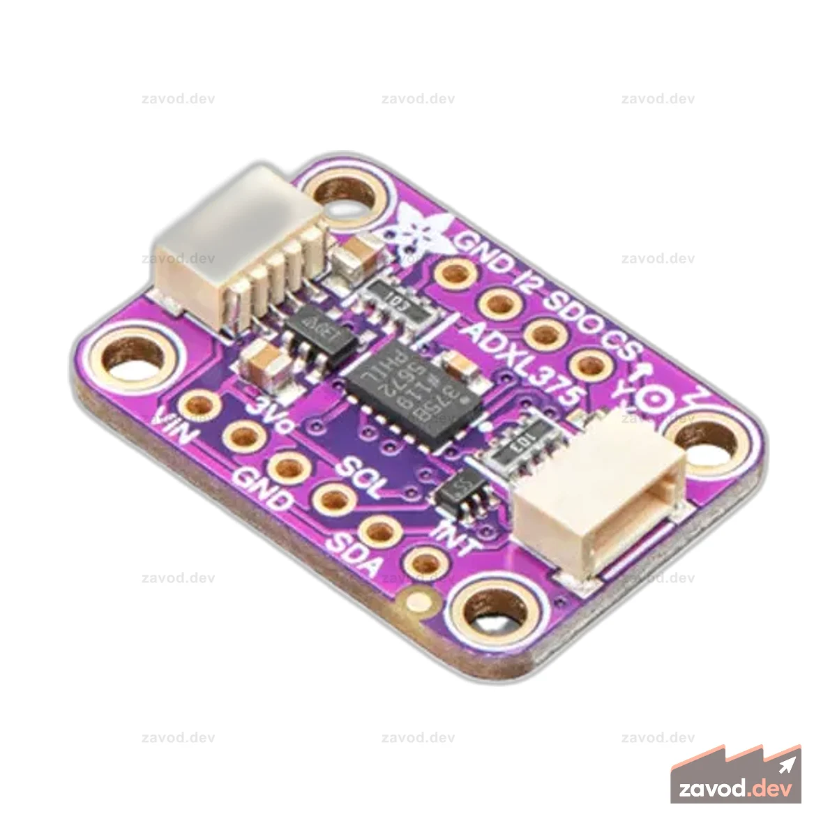 Adafruit ADXL375 — Акселерометр High G (+-200g) с I2C и SPI — STEMMA QT / Qwiic | Код: 5374