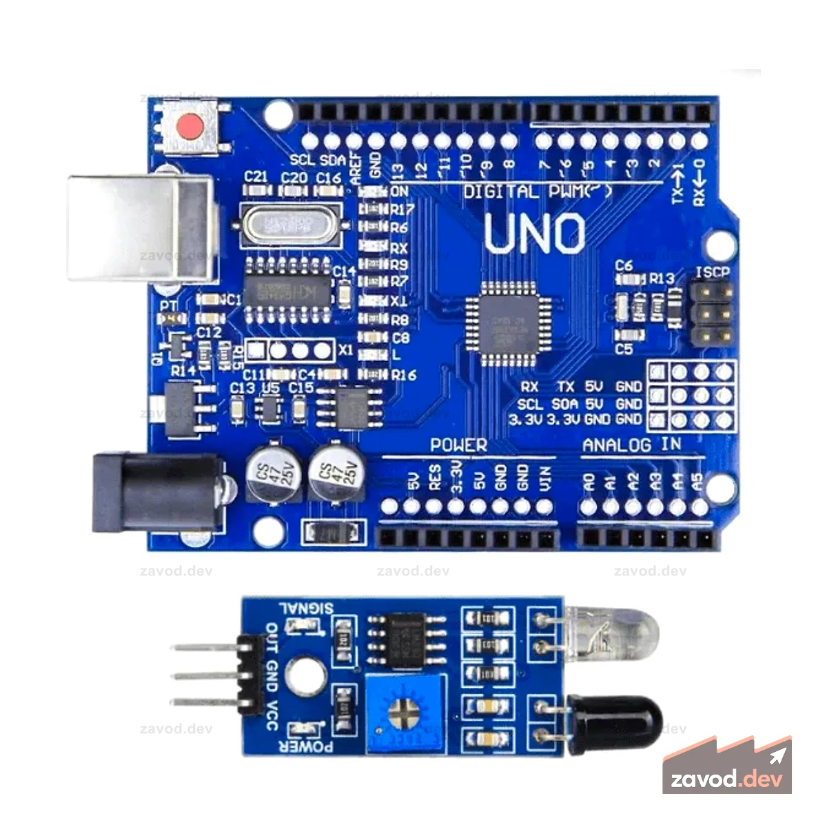 ИК-датчик приближения с SMD UNO, совместимый с Arduino