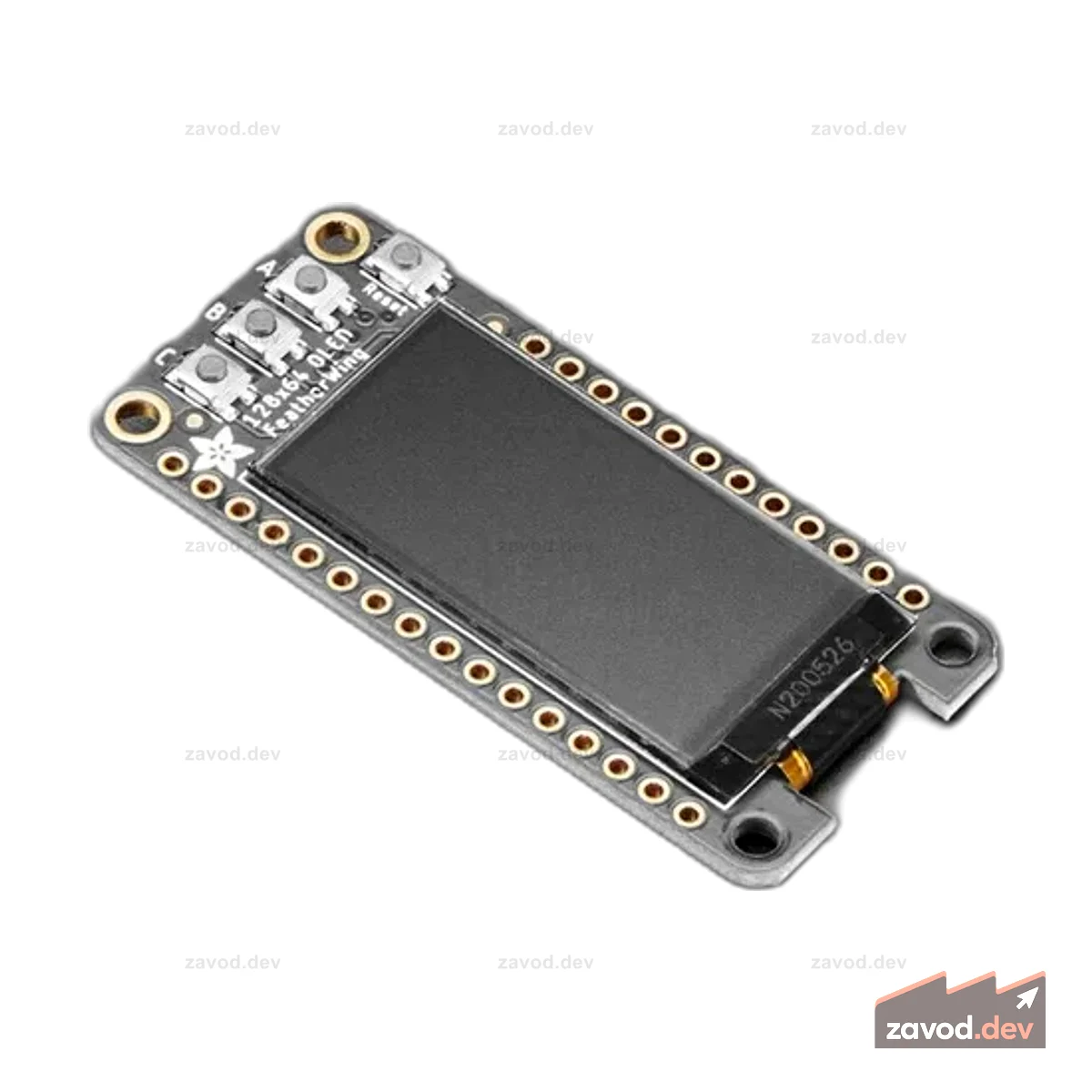 Adafruit FeatherWing OLED — надстройка OLED 128x64 для Feather — STEMMA QT / Qwiic