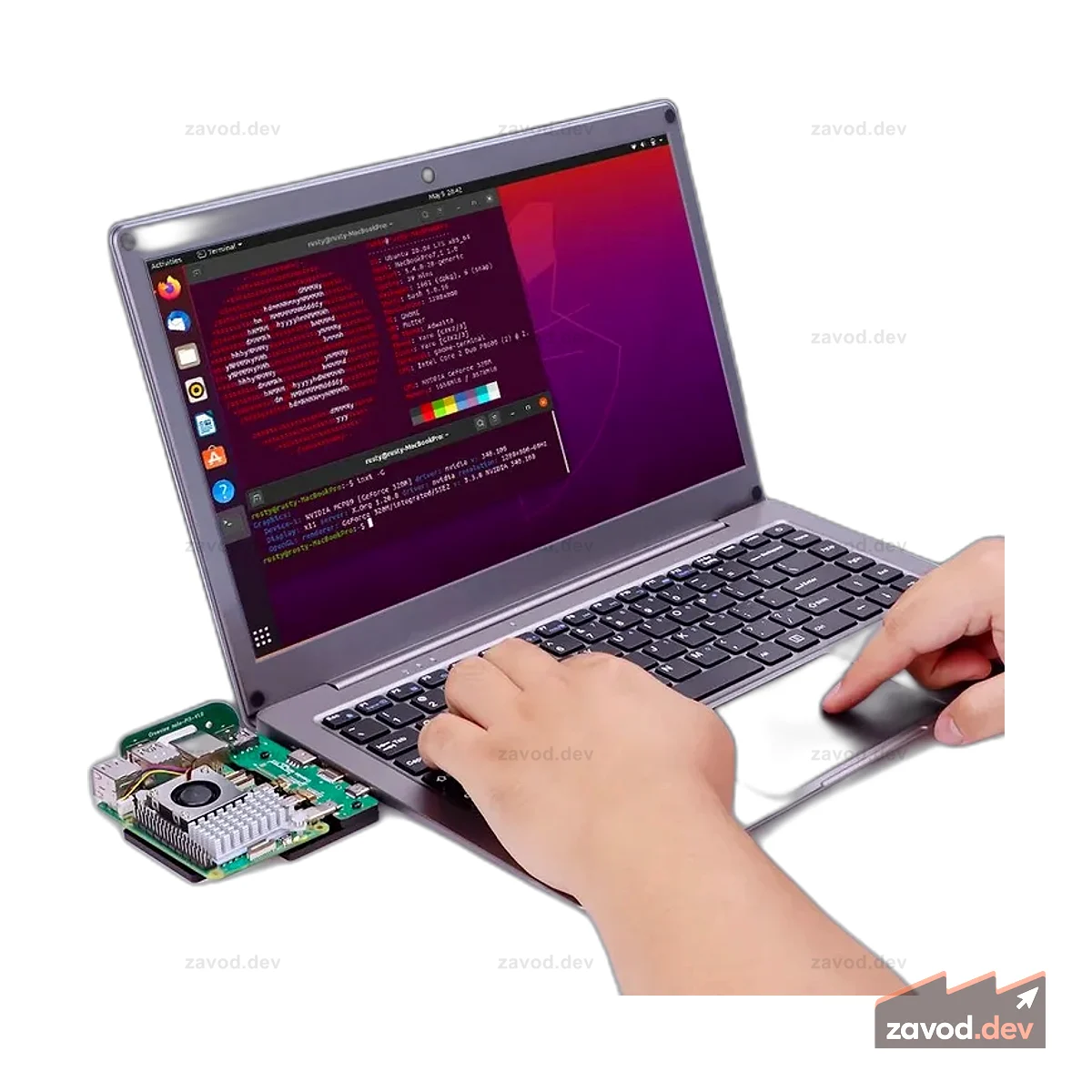 Портативный монитор CrowView Note-All-in-One с английской клавиатурой и мостом Raspberry Pi