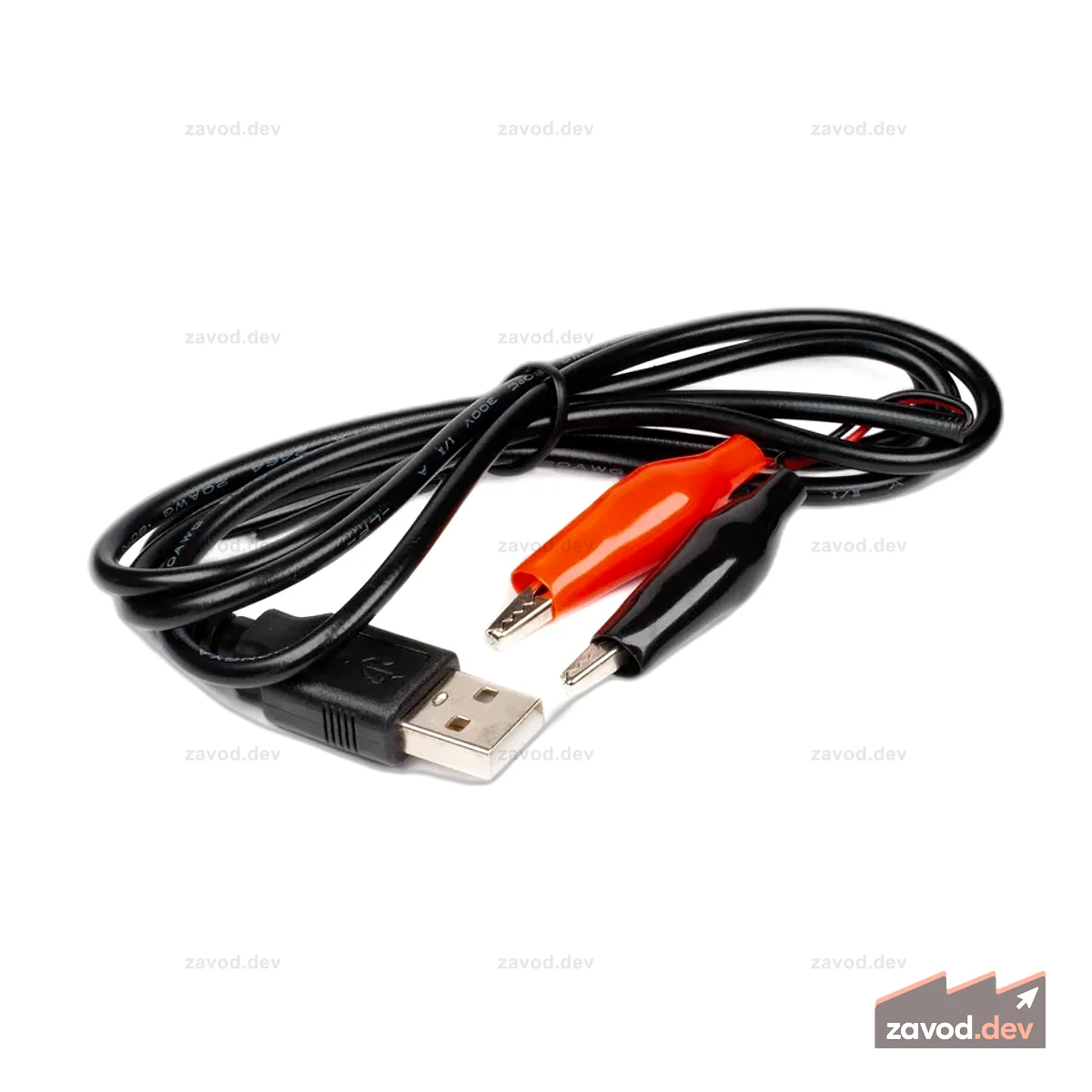 Тестовый кабель типа «крокодил» — USB (1 м)