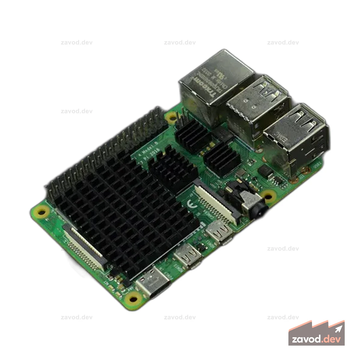 Комплект черного алюминиевого радиатора для Raspberry Pi 4B