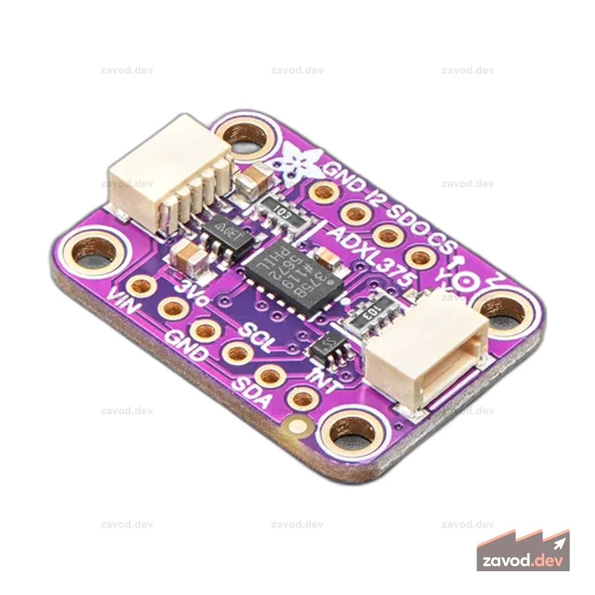 ADXL375 - Акселерометр High G (+-200g) с I2C и SPI STEMMA QT/Qwiic