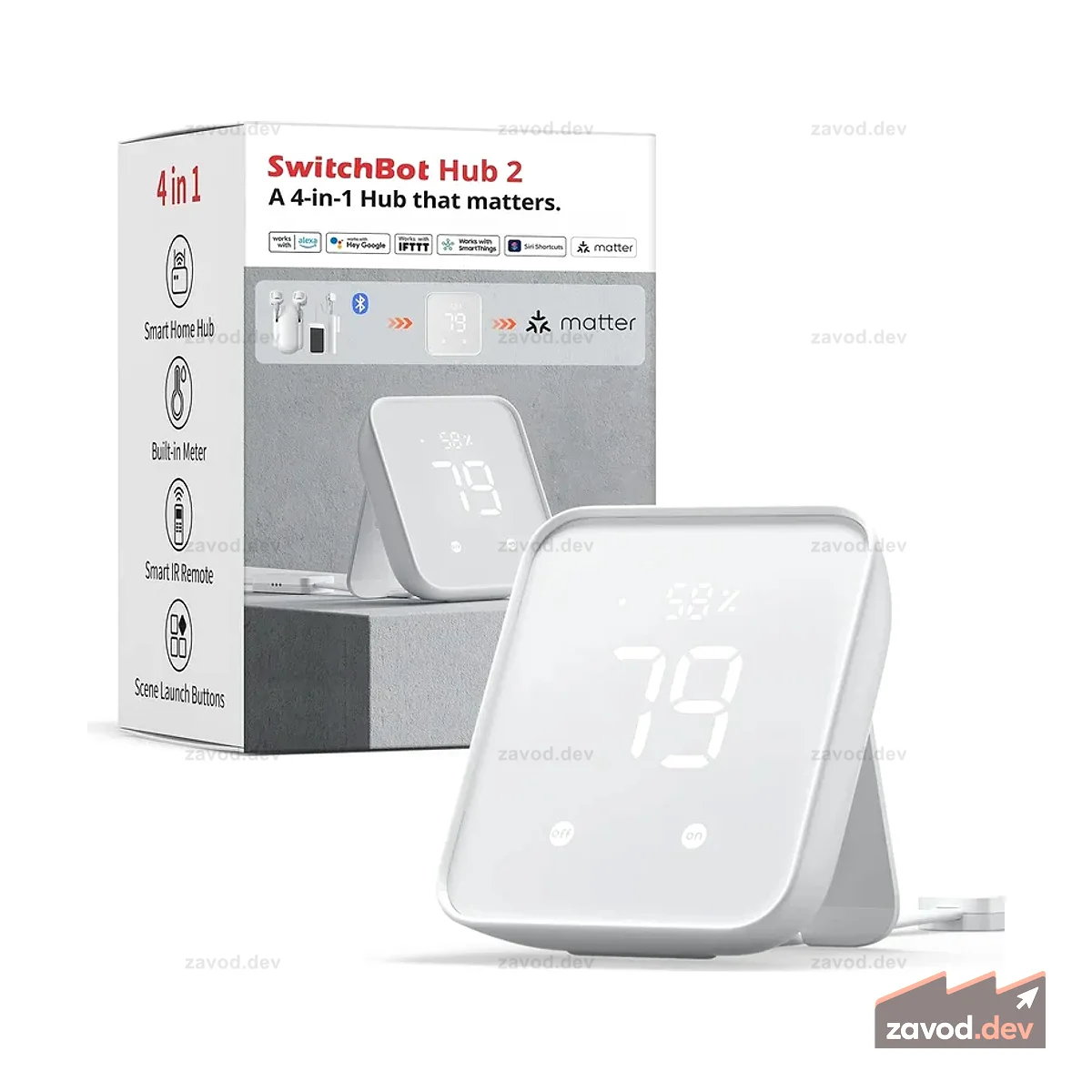 SwitchBot Hub 2
ОСОБЕННОСТИ