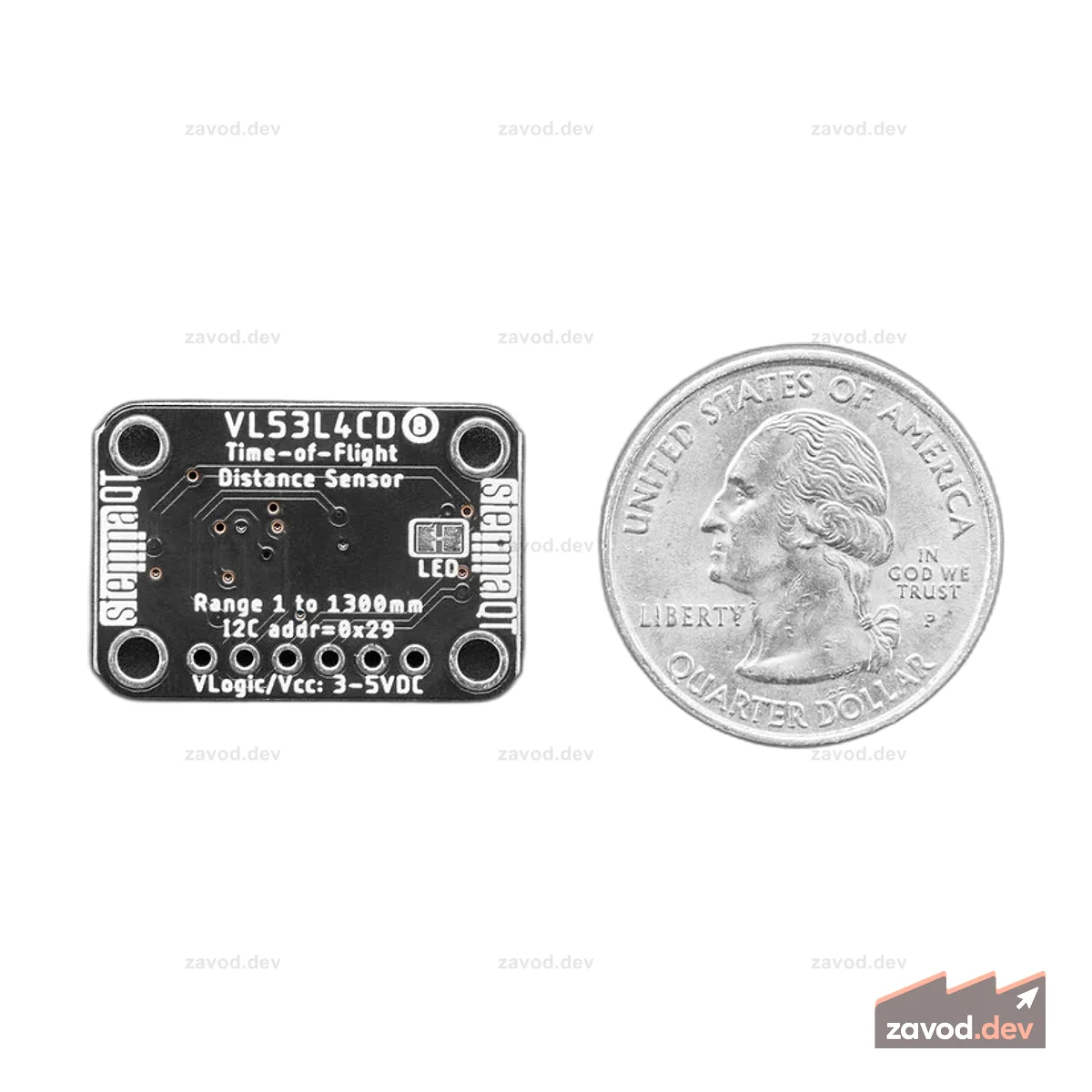 Adafruit VL53L4CD Датчик времени полета — от ~1 до 1300 мм STEMMA QT / Qwiic