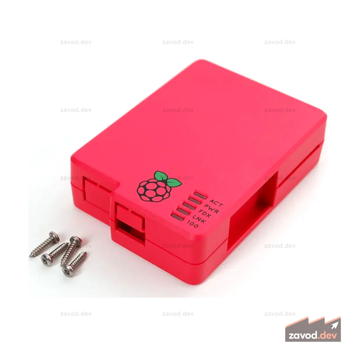 Корпус малинового цвета для компьютеров Raspberry Pi Model B