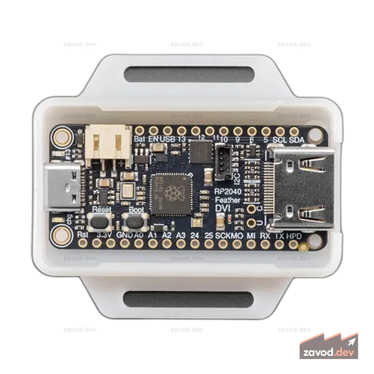Защелкивающийся корпус для Adafruit Feather RP2040 DVI