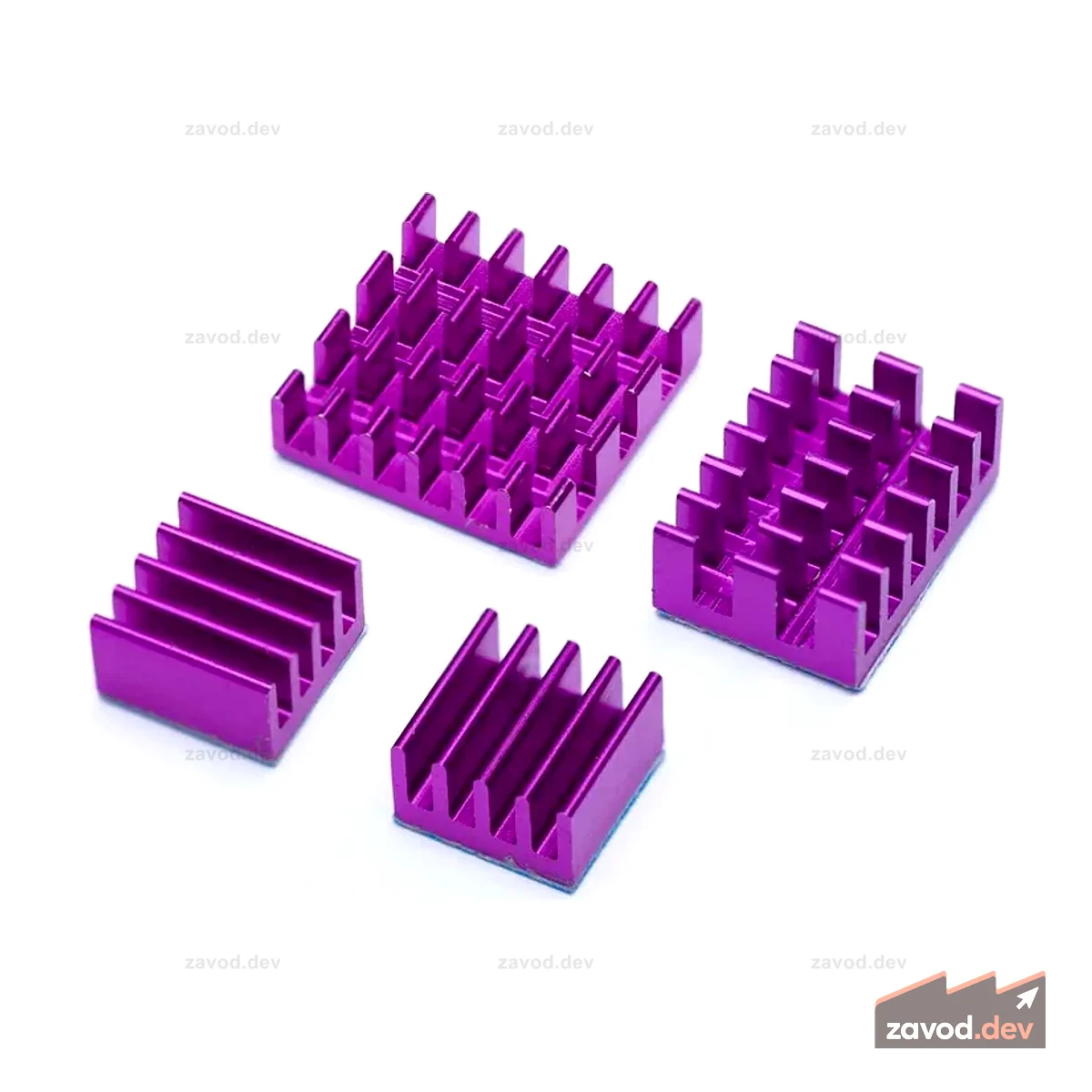 Комплект радиатора для Raspberry Pi 4B Purple