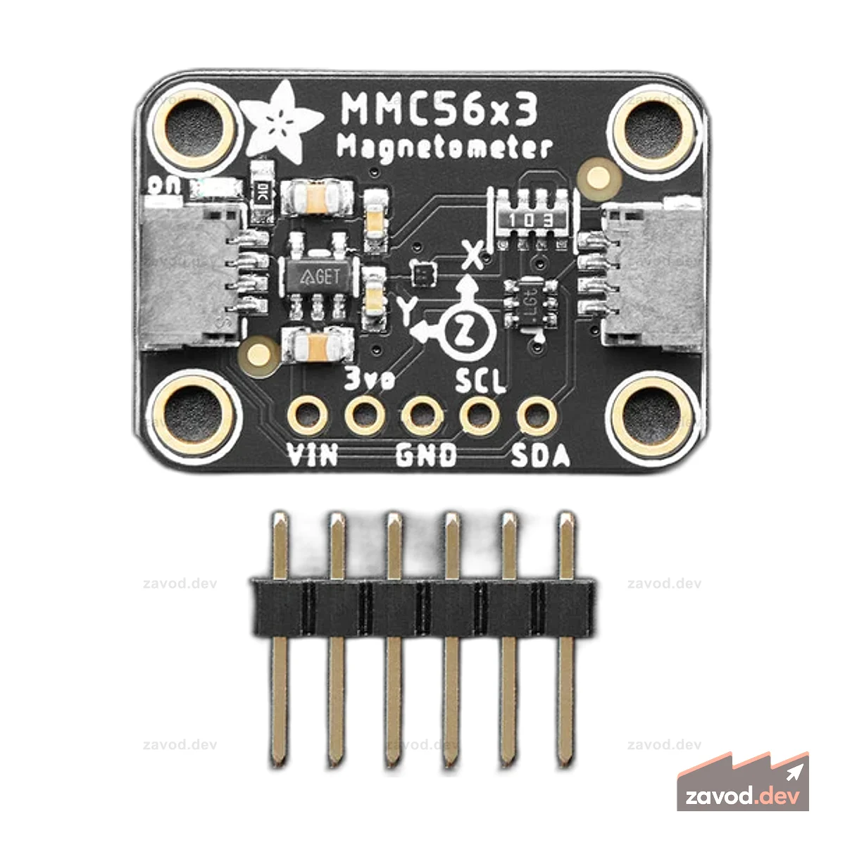 Трехосный магнитометр Adafruit — MMC5603 STEMMA QT / Qwiic