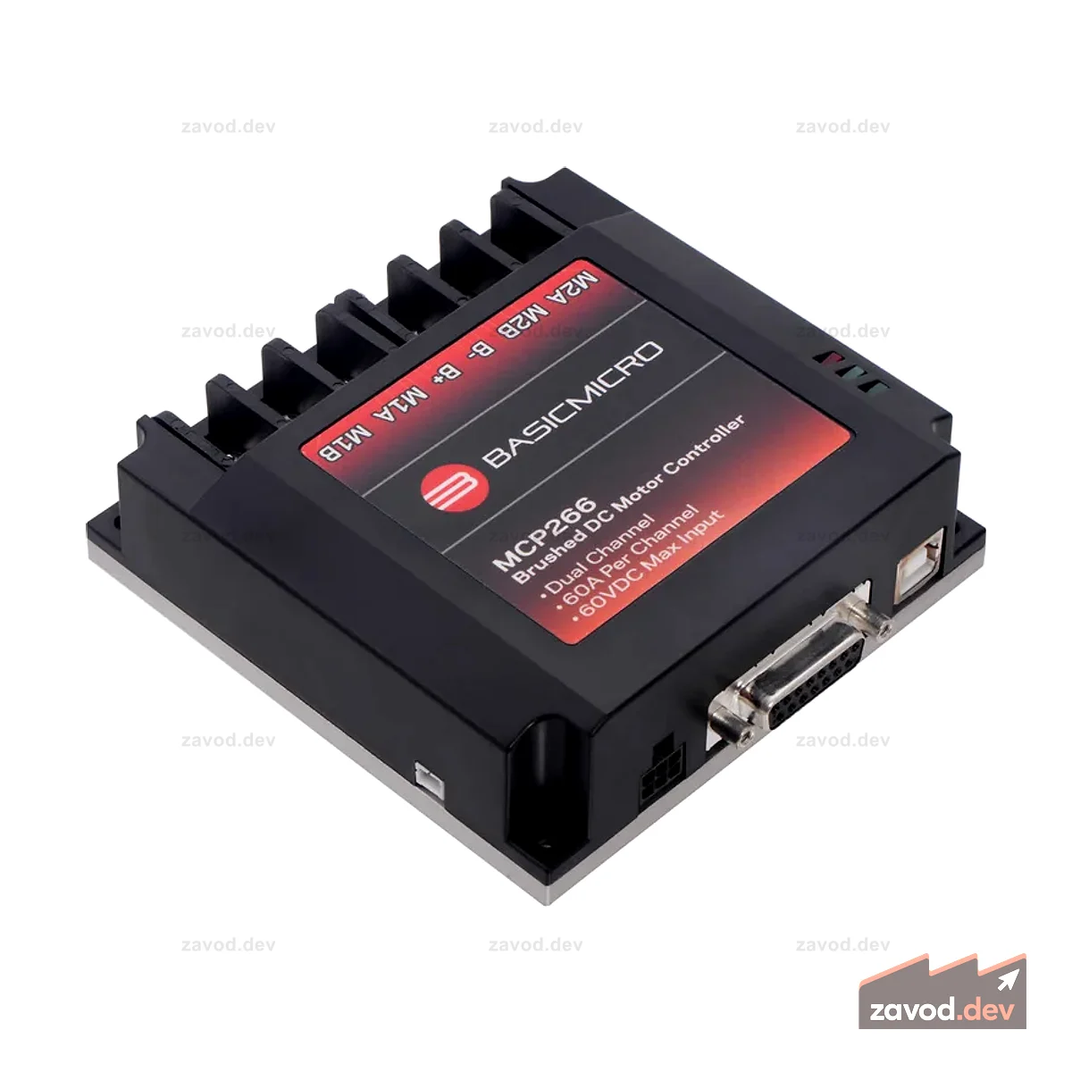 MCP266 Двойной усовершенствованный контроллер двигателя 60 А, 60 В постоянного тока