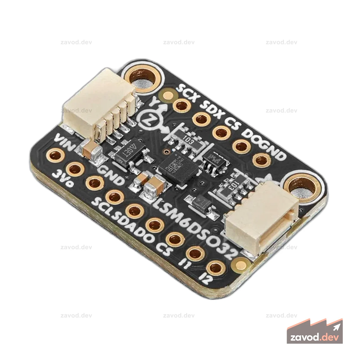 Adafruit LSM6DSO32 Акселерометр и гироскоп с 6 степенями свободы — STEMMA QT / Qwiic