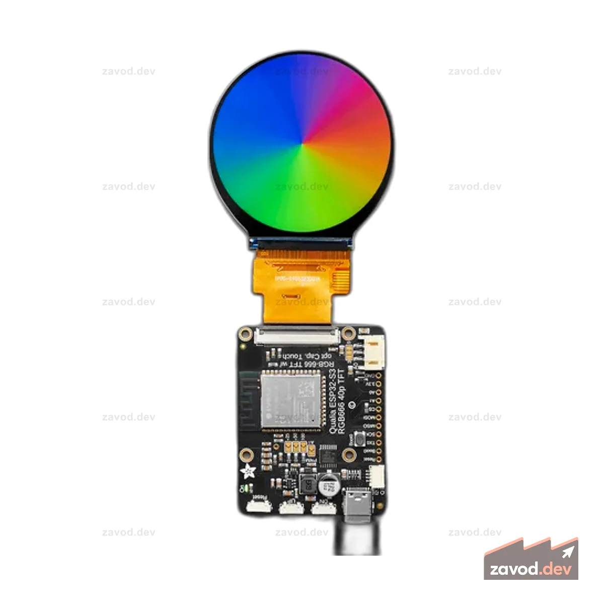 Круглый RGB TTL TFT-дисплей — 2,1 дюйма, 480x480 — без сенсорного экрана