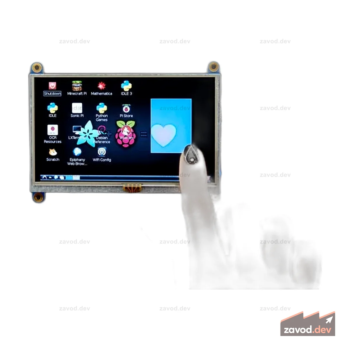 Рюкзак с дисплеем 5 дюймов, 800 x 480, HDMI, с резистивным сенсорным экраном