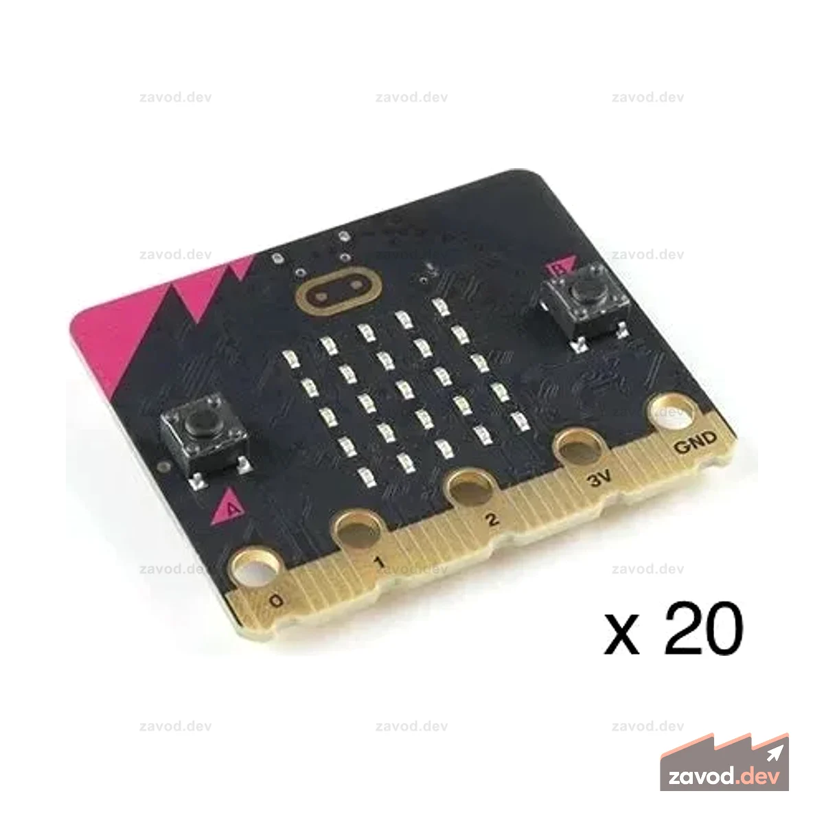 Micro:bit v2.2, упаковка из 20 штук — только плата