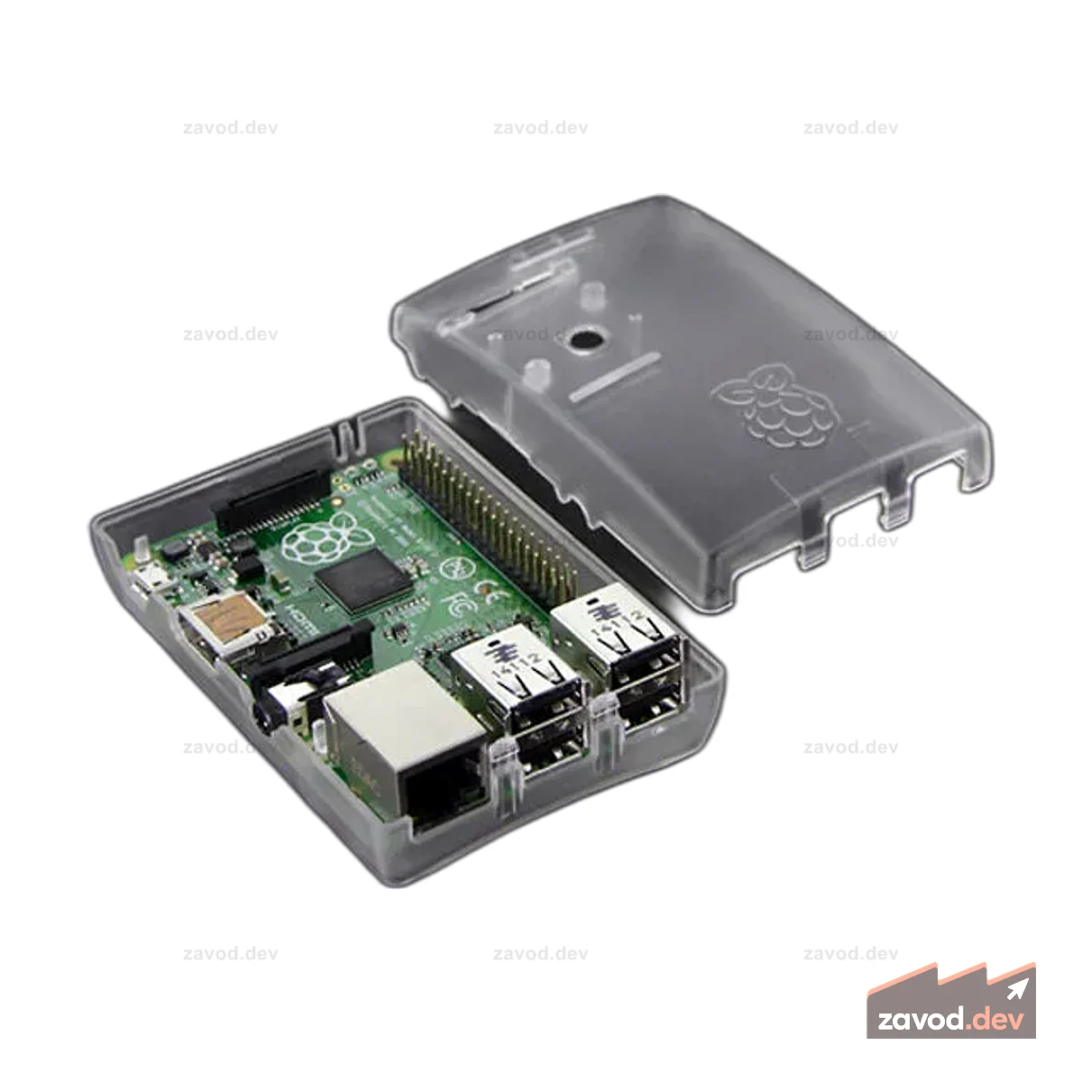 Корпус Arc для Raspberry Pi 3B и 3B+ — прозрачный