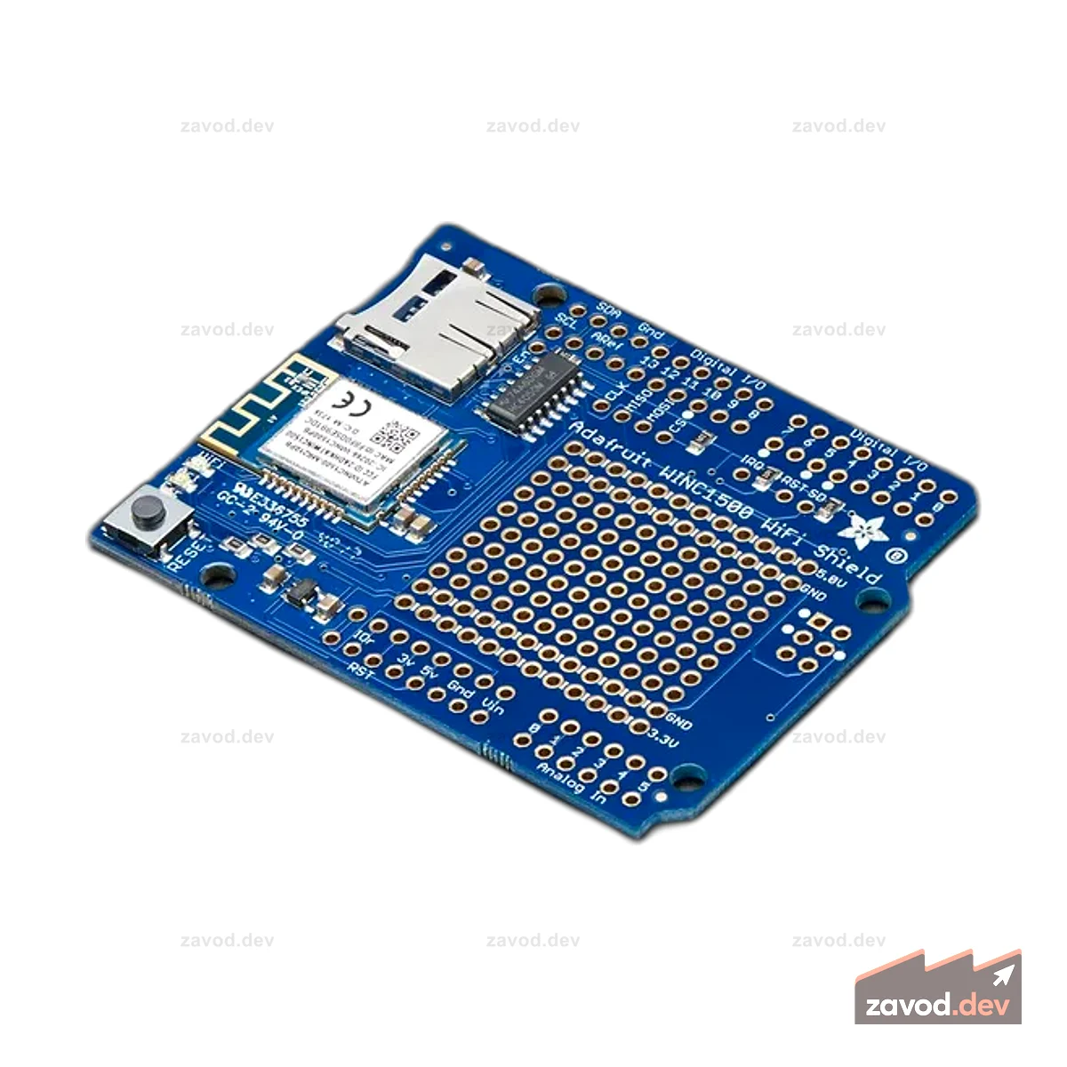 Adafruit WINC1500 WiFi Shield с антенной на печатной плате