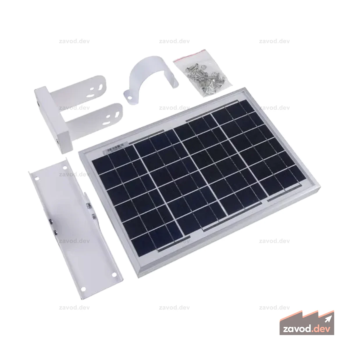 Высокоэффективная водонепроницаемая солнечная панель PV-12W с кронштейнами для легкой установки
