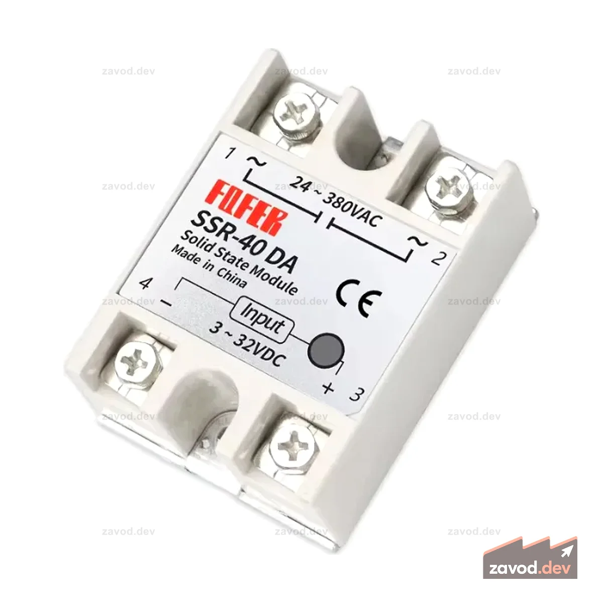 Fofek SSR-40DA Вход 3-32 В постоянного тока Выход 24-380 В переменного тока Твердотельное реле