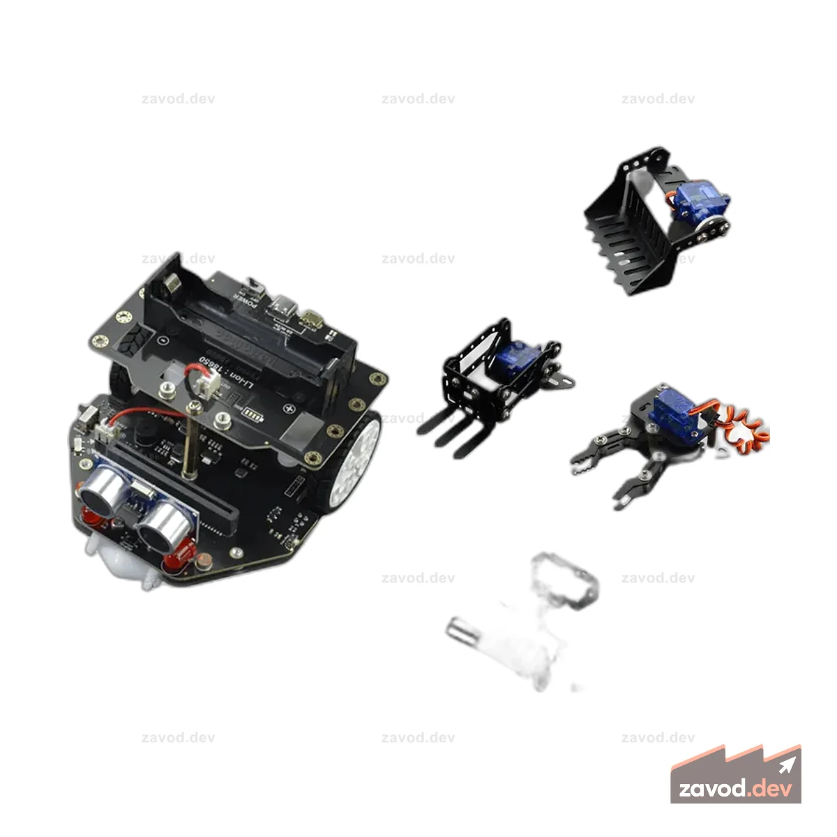 micro:Maqueen Plus V2 (батарея 18650) с микро:Maqueen Mechanic