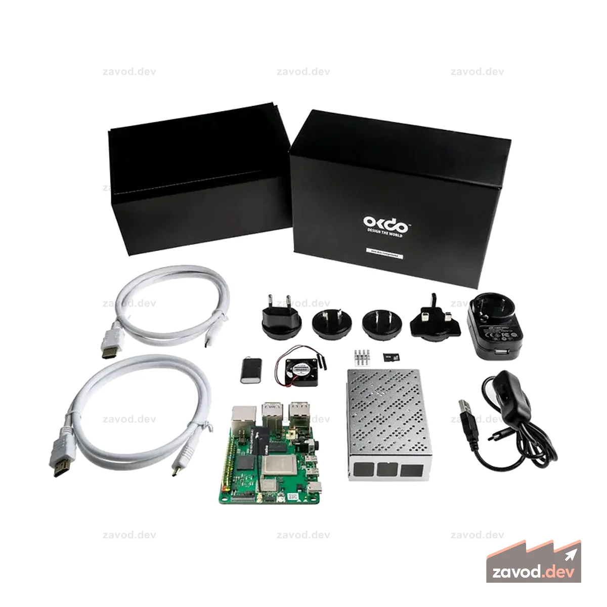 Стартовый комплект одноплатного компьютера ROCK 4 Model C+