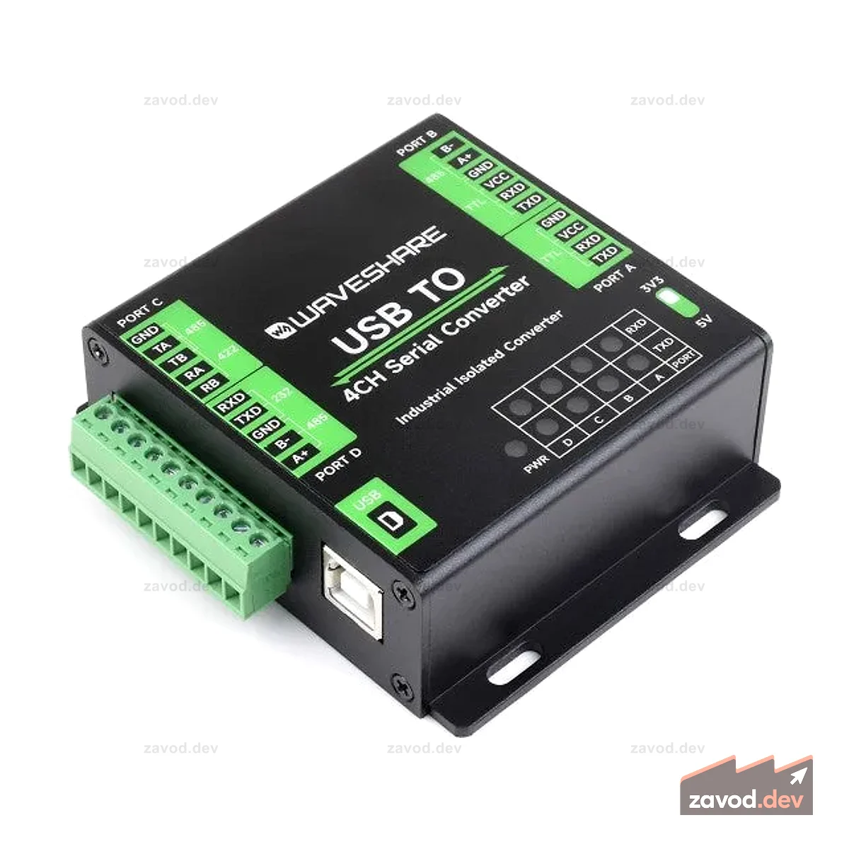 Waveshare Industrieller USB-zu-4-Kanal-Seriell-Конвертер