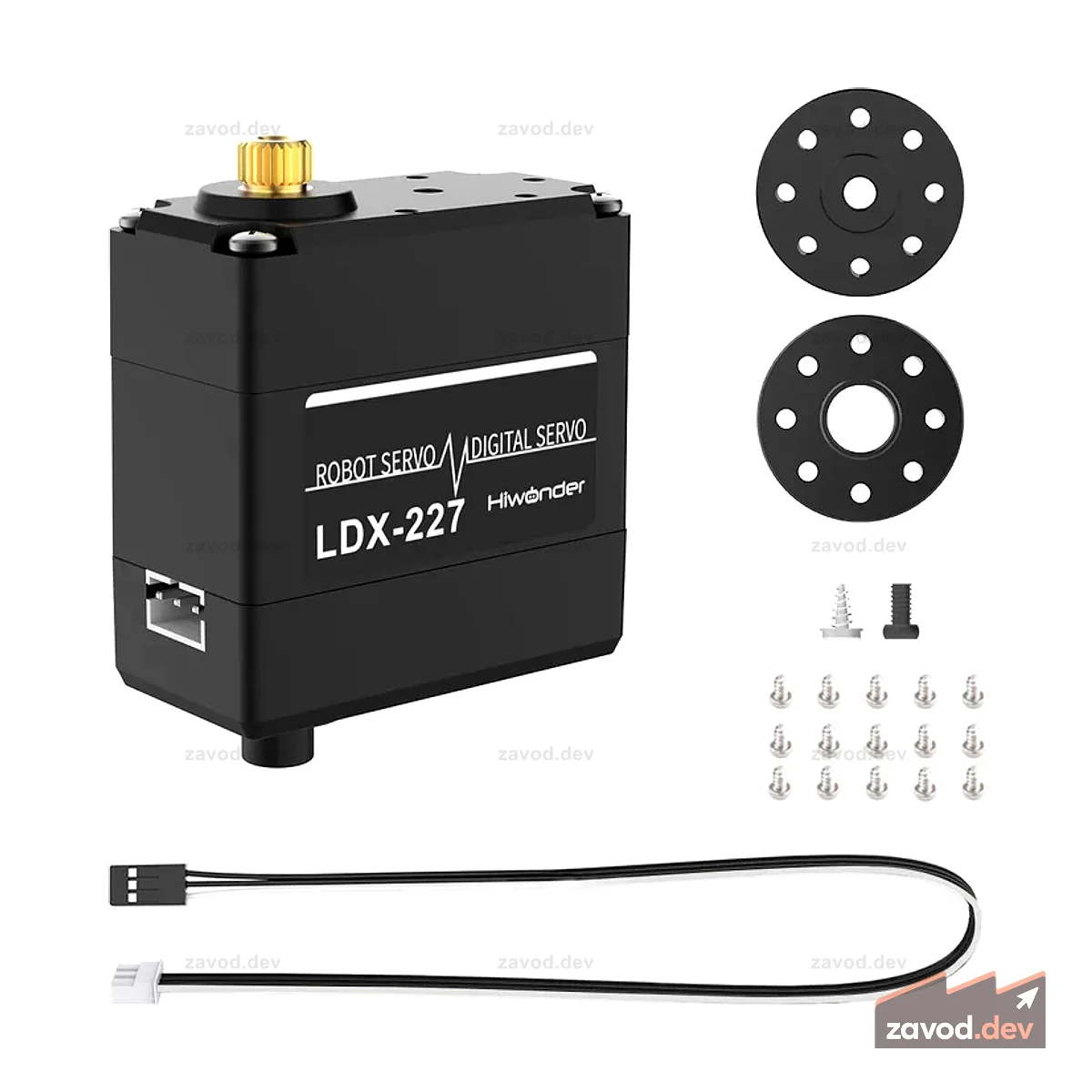 Hiwonder LDX-227 Цифровой сервопривод с цельнометаллическим механизмом и двойным шарикоподшипником для робота (угол управления 270)