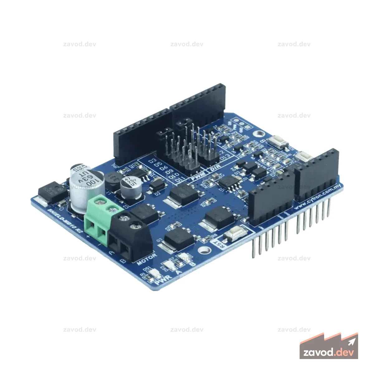 Cytron SHIELD-MD10 — Щит драйвера двигателя постоянного тока 10 А, 7 В–30 В для Arduino