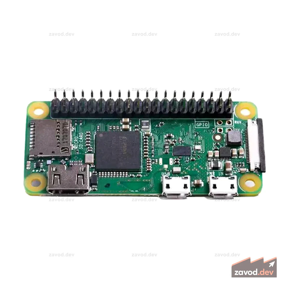 Raspberry Pi Zero WH, WiFi/Bluetooth 4.1, Bluetooth Low Energy, 40-контактный разъем, совместимый с HAT, разъем камеры CSI, USRT, SPI, I2C, с разъемами