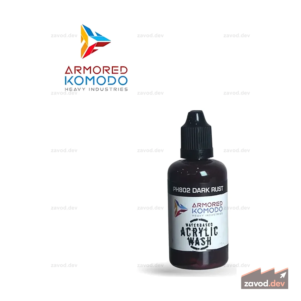 Arkom Акриловая краска на водной основе Dark Rust Regular Wash 50 мл PH802