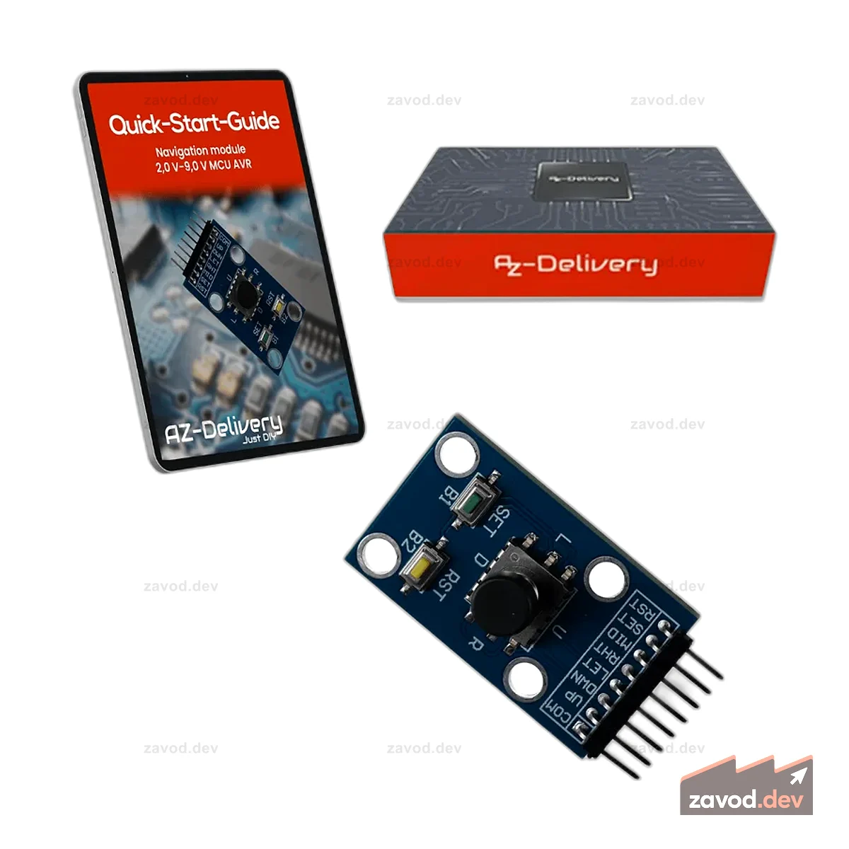 Модуль Projekt/Menü-Navigations с джойстиком и совместимостью с Arduino и Raspberry Pi – Digitales Eingabemodul zur Menusteuerung und Projekt-Navigation