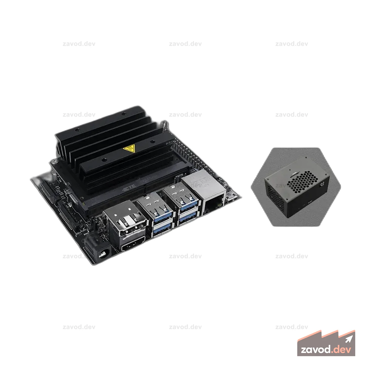 Комплект разработчика NVIDIA Jetson Nano с охлаждающим футляром