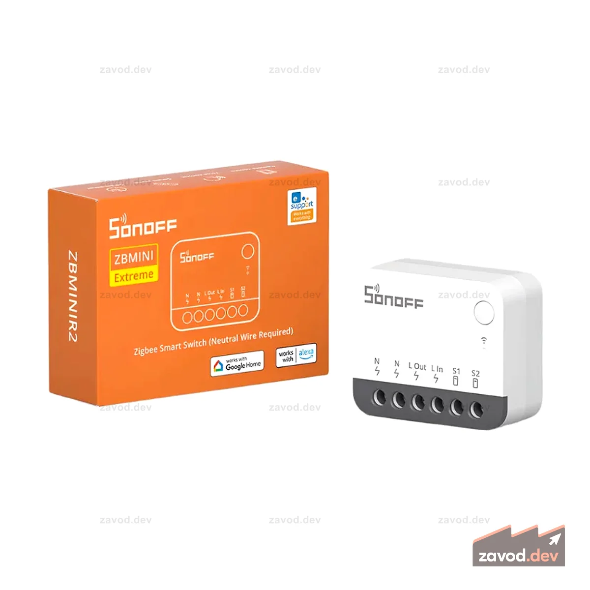 Интеллектуальное реле Sonoff Zigbee (с нейтралью)